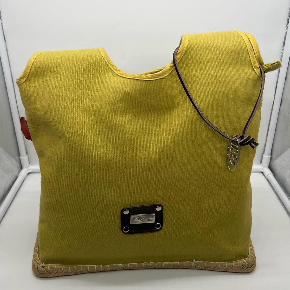 SALDARINI 1882 ESPABAG™ Lime Green Canvas Rubber Espadrille Hobo Tote Bag - Picture 3 of 17
